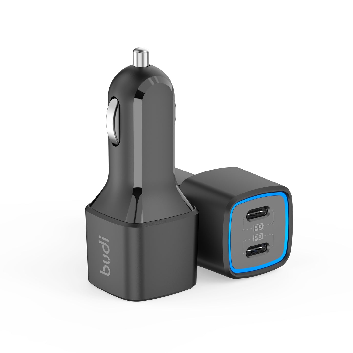 70W Dual USB-C PD Car Charger – High Speed Charging for All Devices