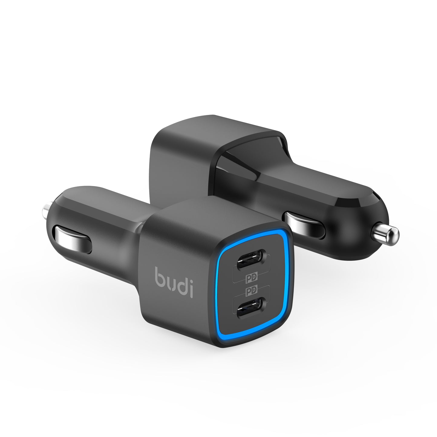 70W Dual USB-C PD Car Charger – High Speed Charging for All Devices