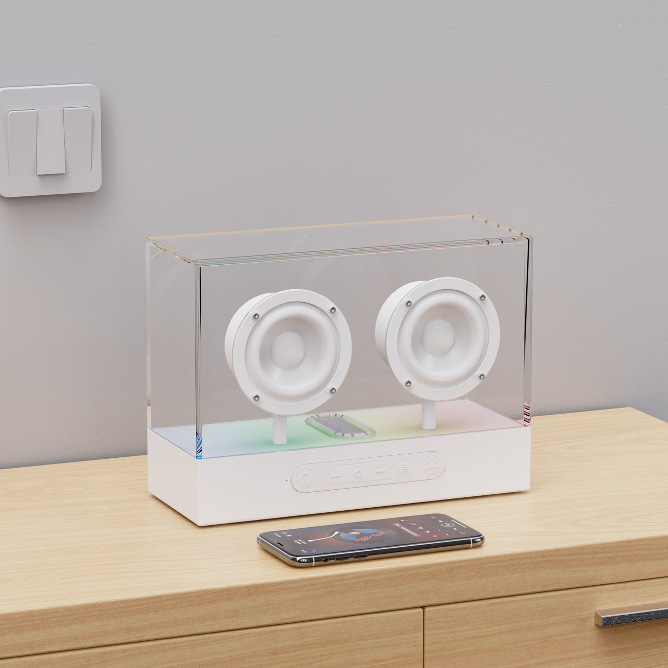 TWS Wireless Glass Stereo Speaker