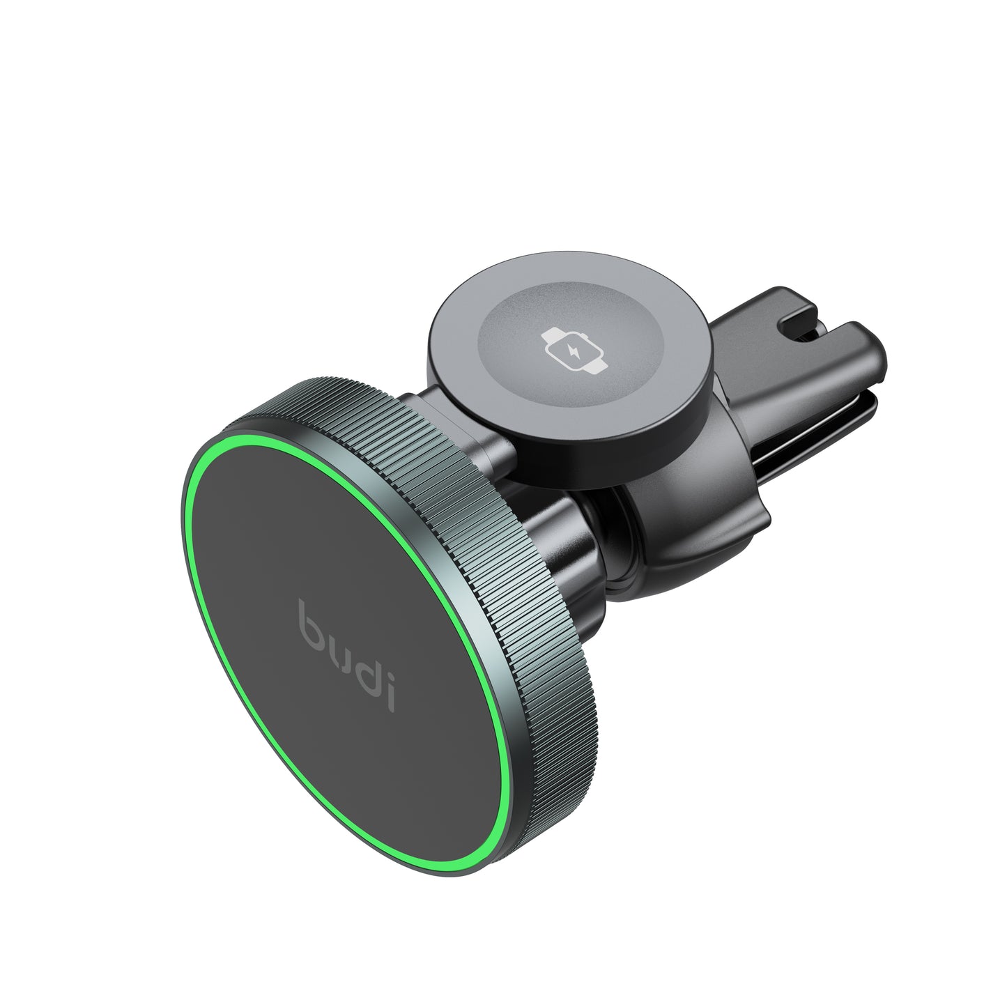 2-in-1 Magnetic Wireless Car Charger with Phone & Watch Charging – Windshield & Vent Mount