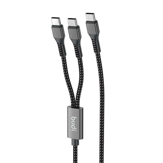 ONE-FOR-TWO Fast Charging Data Cable Type-C to Type-C to Type-C