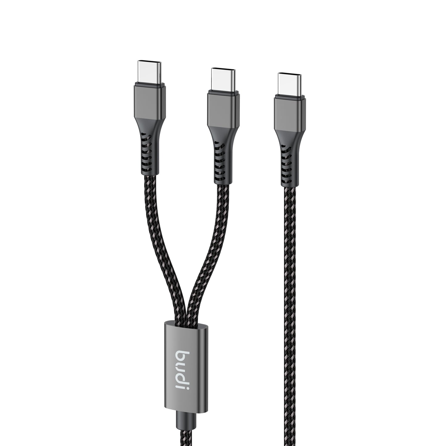 ONE-FOR-TWO Fast Charging Data Cable Type-C to Type-C to Type-C