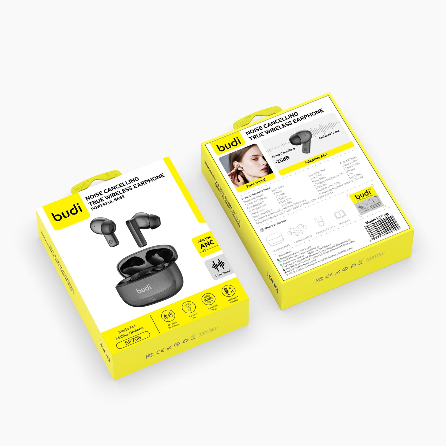 Noise Cancelling True Wireless Bluetooth Earphones
