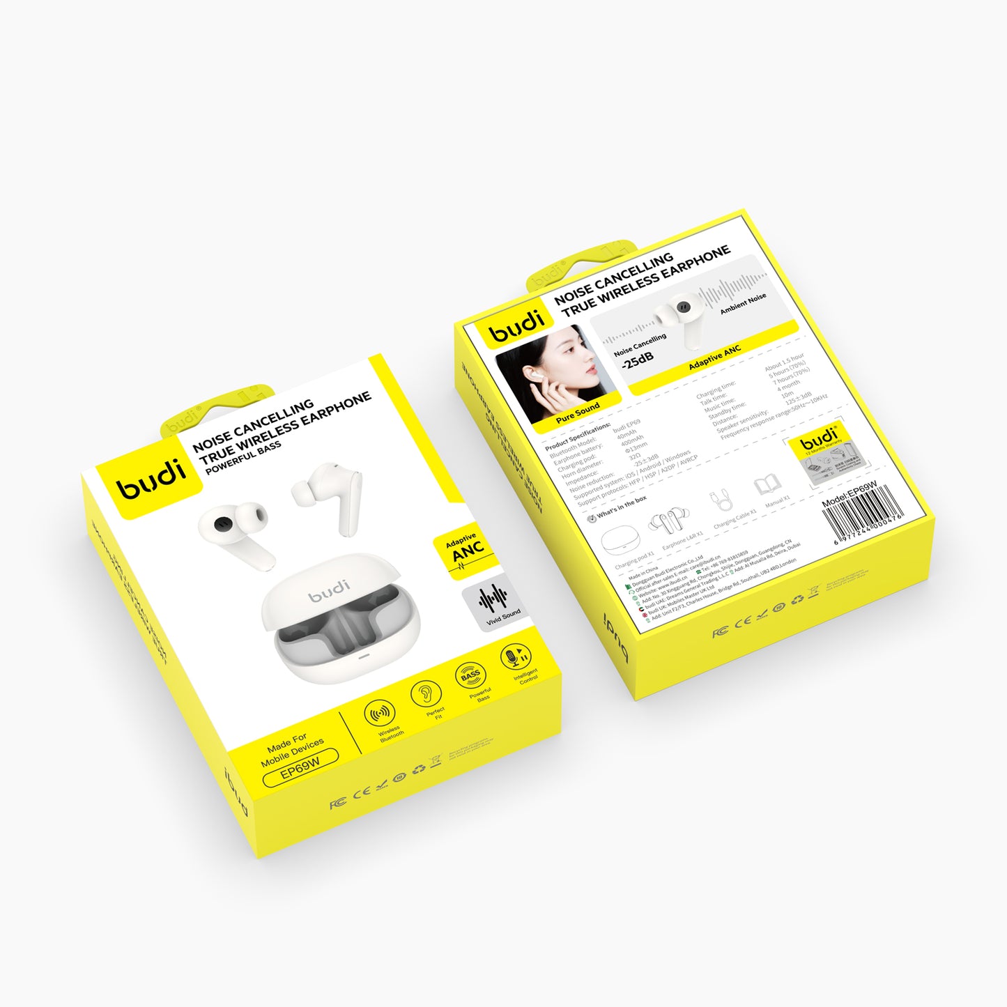 Noise Cancelling True Wireless Bluetooth Earphones