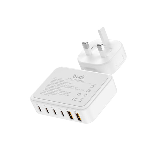 60W 6-Port USB Fast Charger with 1.5m Extension Cable