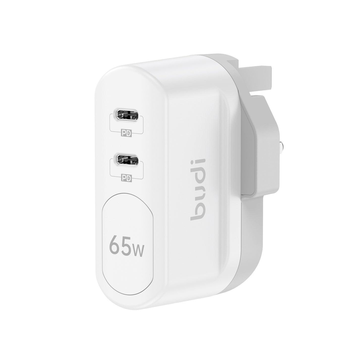 65W Dual USB-C PD GaN Wall Charger