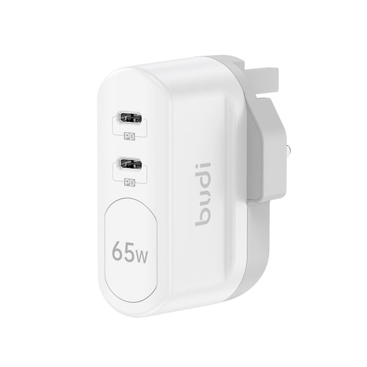 65W Dual USB-C PD GaN Wall Charger