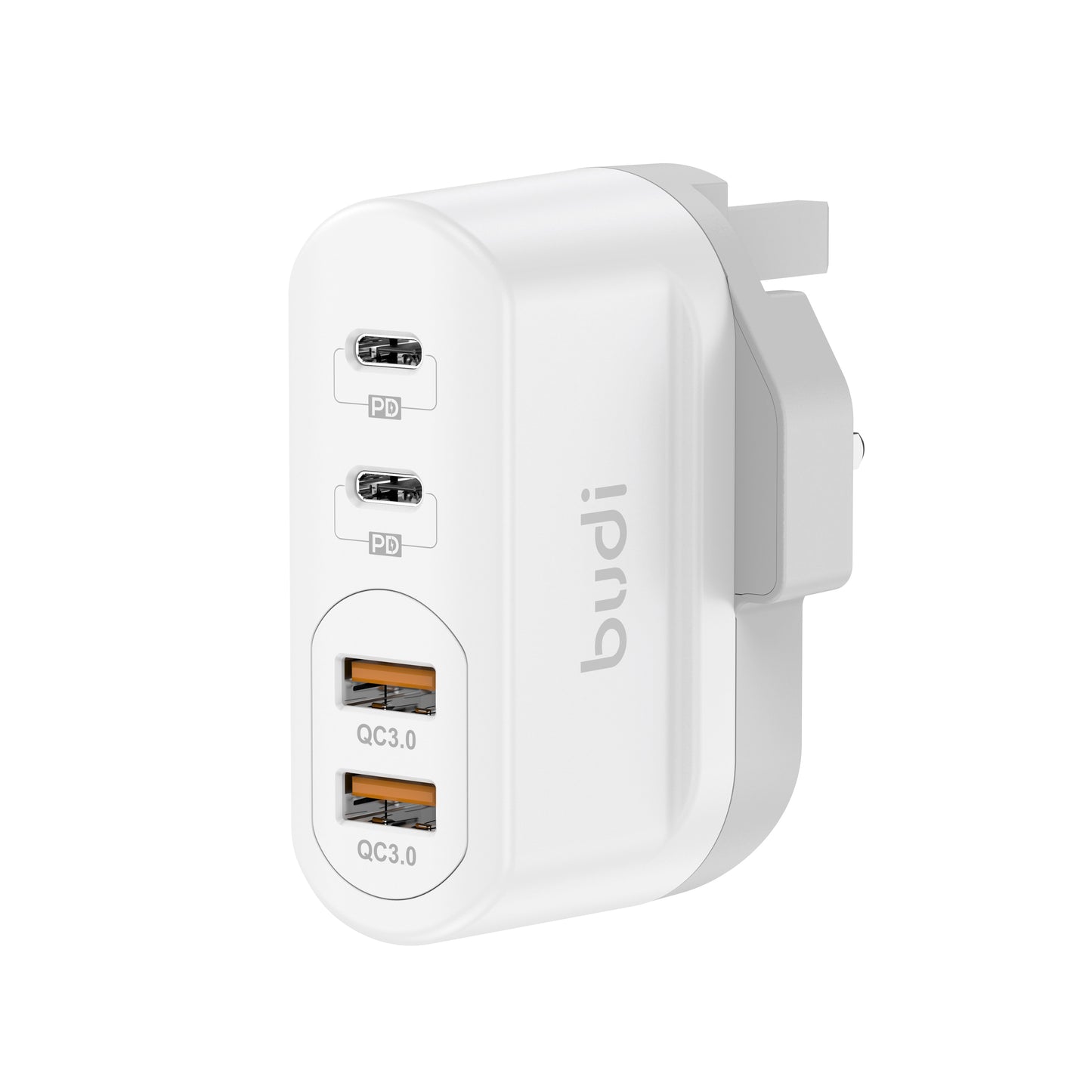 40W Dual USB QC and Dual USB-C PD Wall Charger
