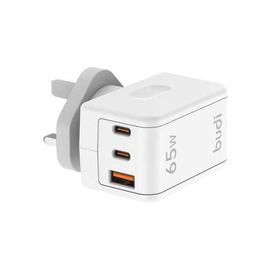 65W Dual USB-C PD And USB QC Wall Charger