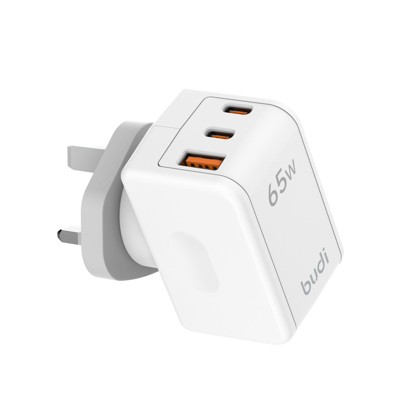 65W Dual USB-C PD And USB QC Wall Charger