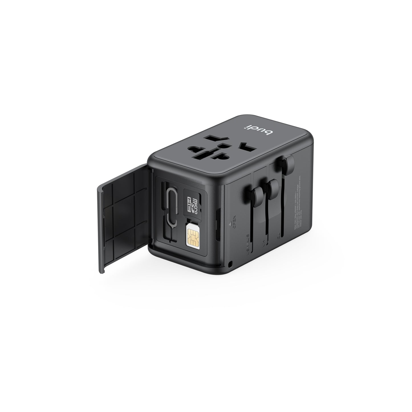 65W Global Travel Charger with 4 Type-C Ports & 1 USB & Storage Box