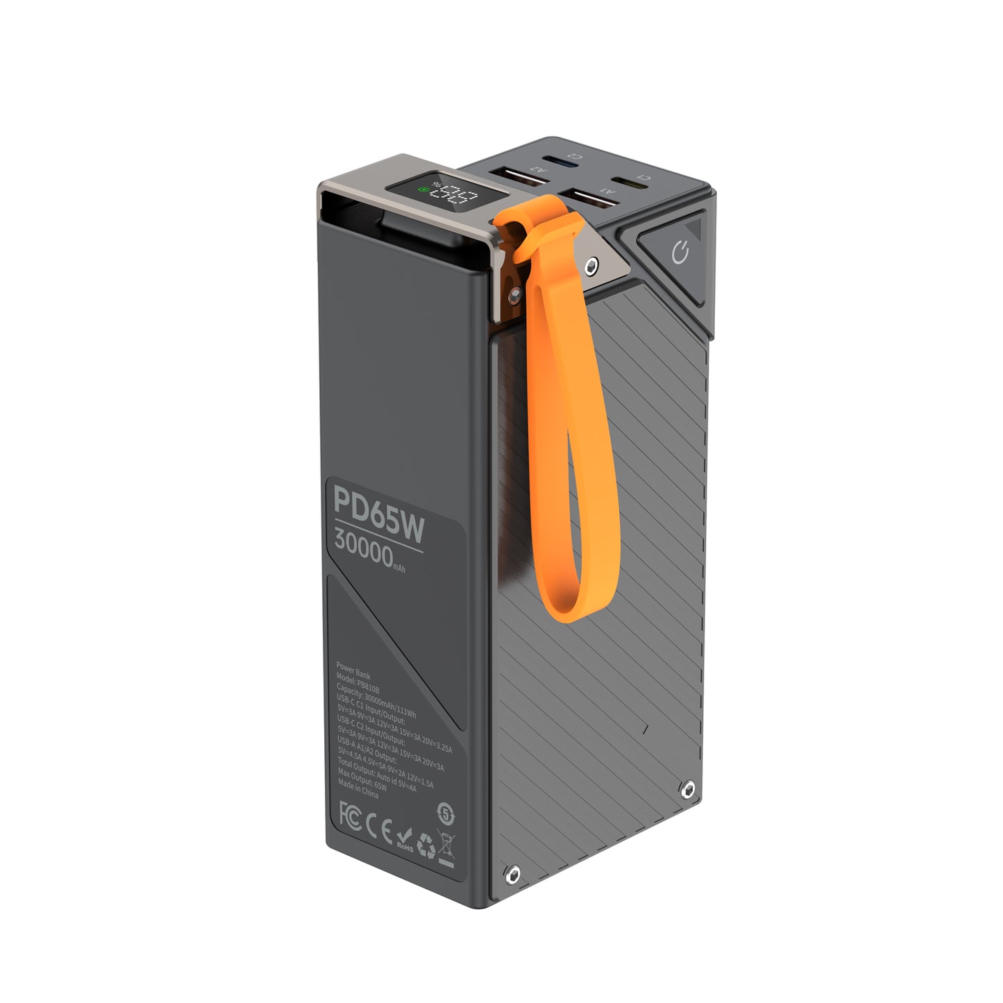 65W Dual PD+DUAL QC3.0 30000mAh Power Bank