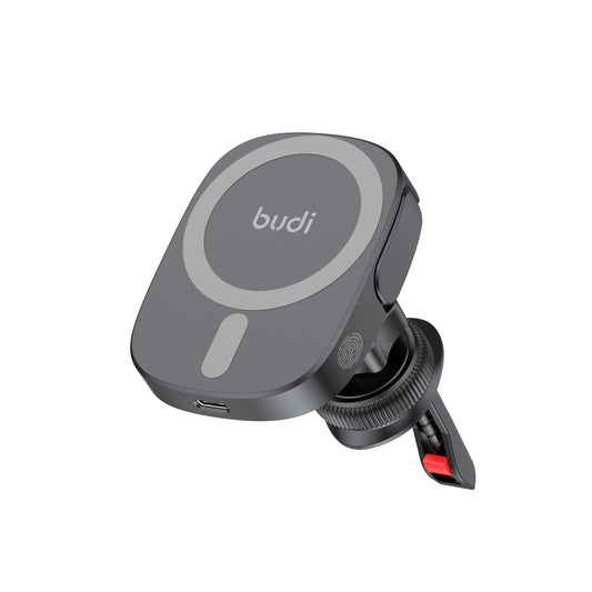 Magnetic Wireless Car Charger & Holder – 15W Fast Charging, Windshield & Vent Mount
