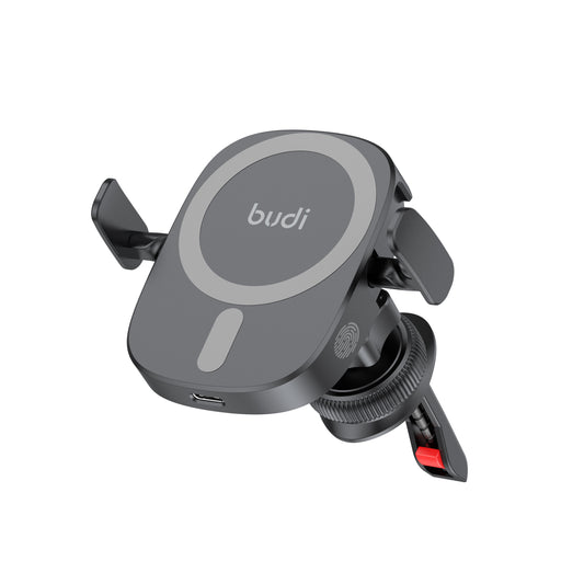 Magnetic Wireless Car Charger & Holder – 15W Fast Charging, Windshield & Vent Mount