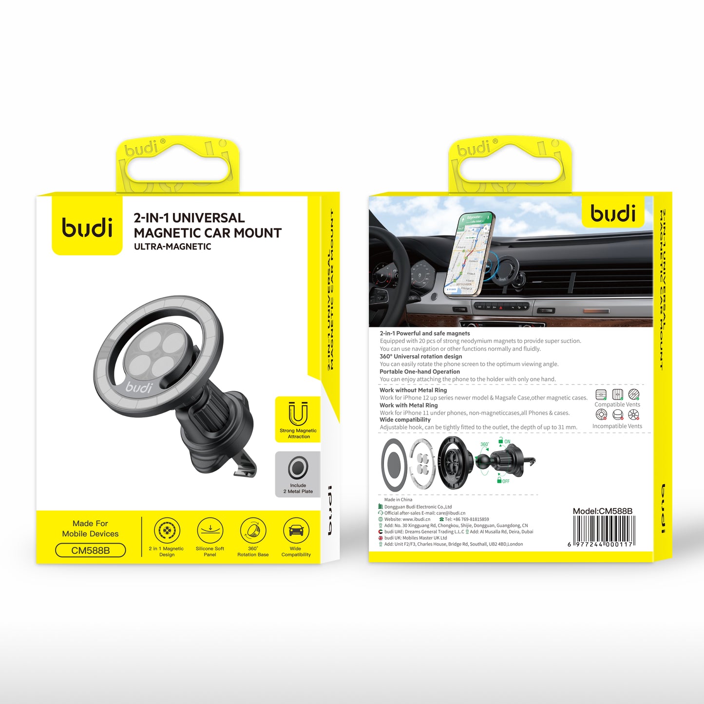 Magnetic Car Mount with Air Vent Mounting