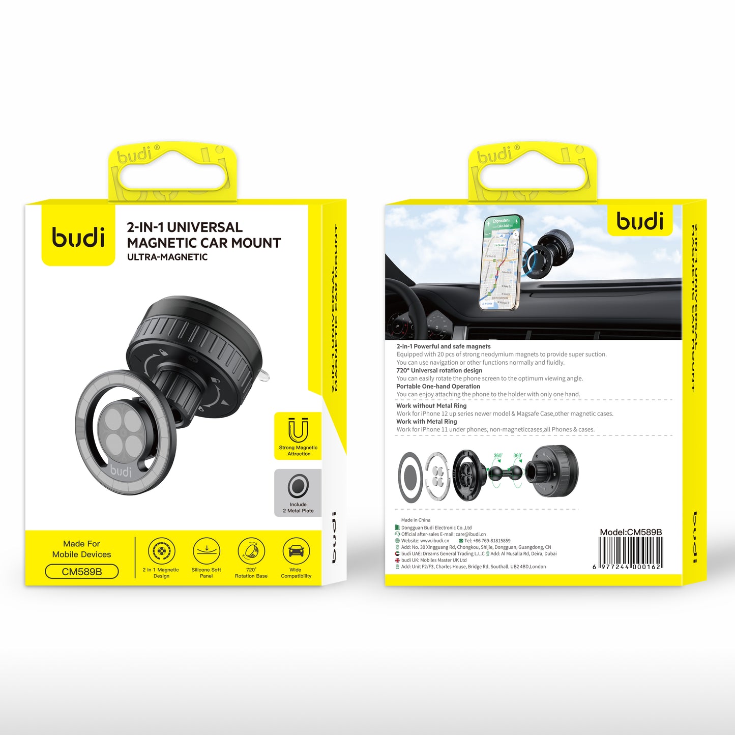 Magnetic Car Mount with Dashboard Mounting