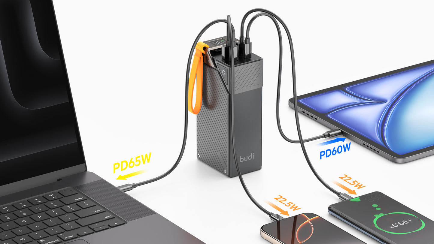 65W Dual PD+DUAL QC3.0 30000mAh Power Bank
