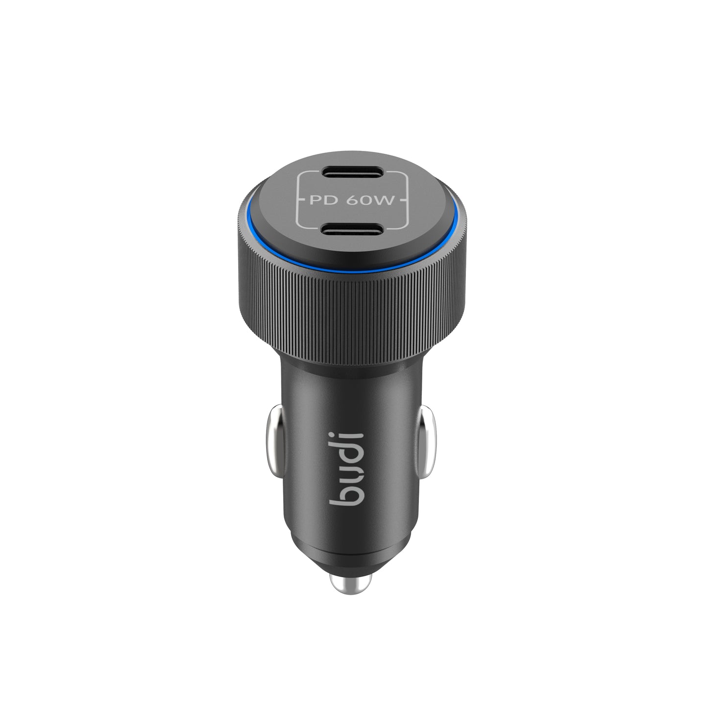 60W Dual USB-C PD Car Charger – Compact High-Speed Charging Solution
