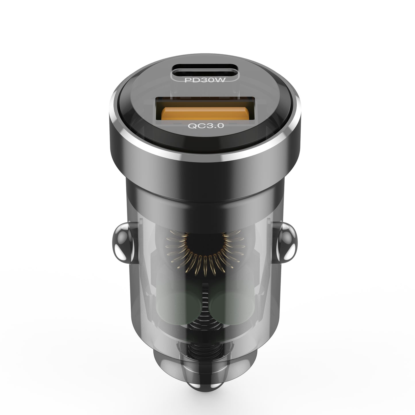 30W USB-C PD & QC3.0 Fast Car Charger – Dual Port