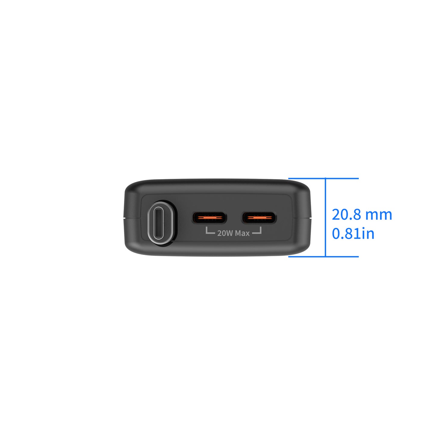 50W 3-Port Fast Car Charger with Built-in Retractable 72cm Cable
