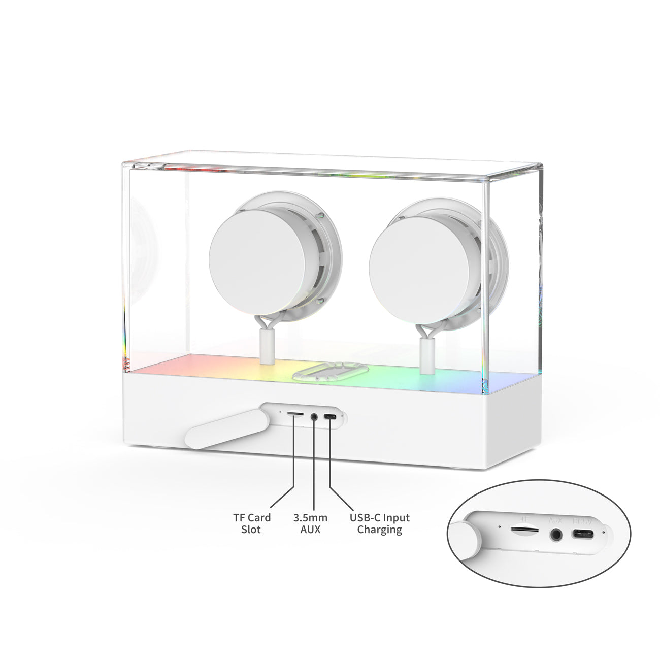 TWS Wireless Glass Stereo Speaker