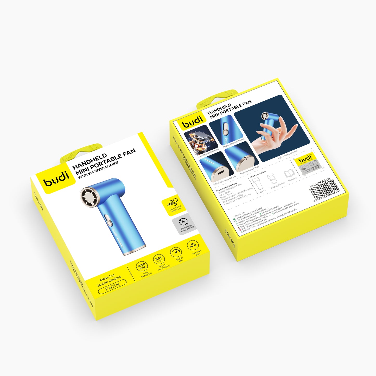 Handheld Mini Portable Jet Fan-Blue