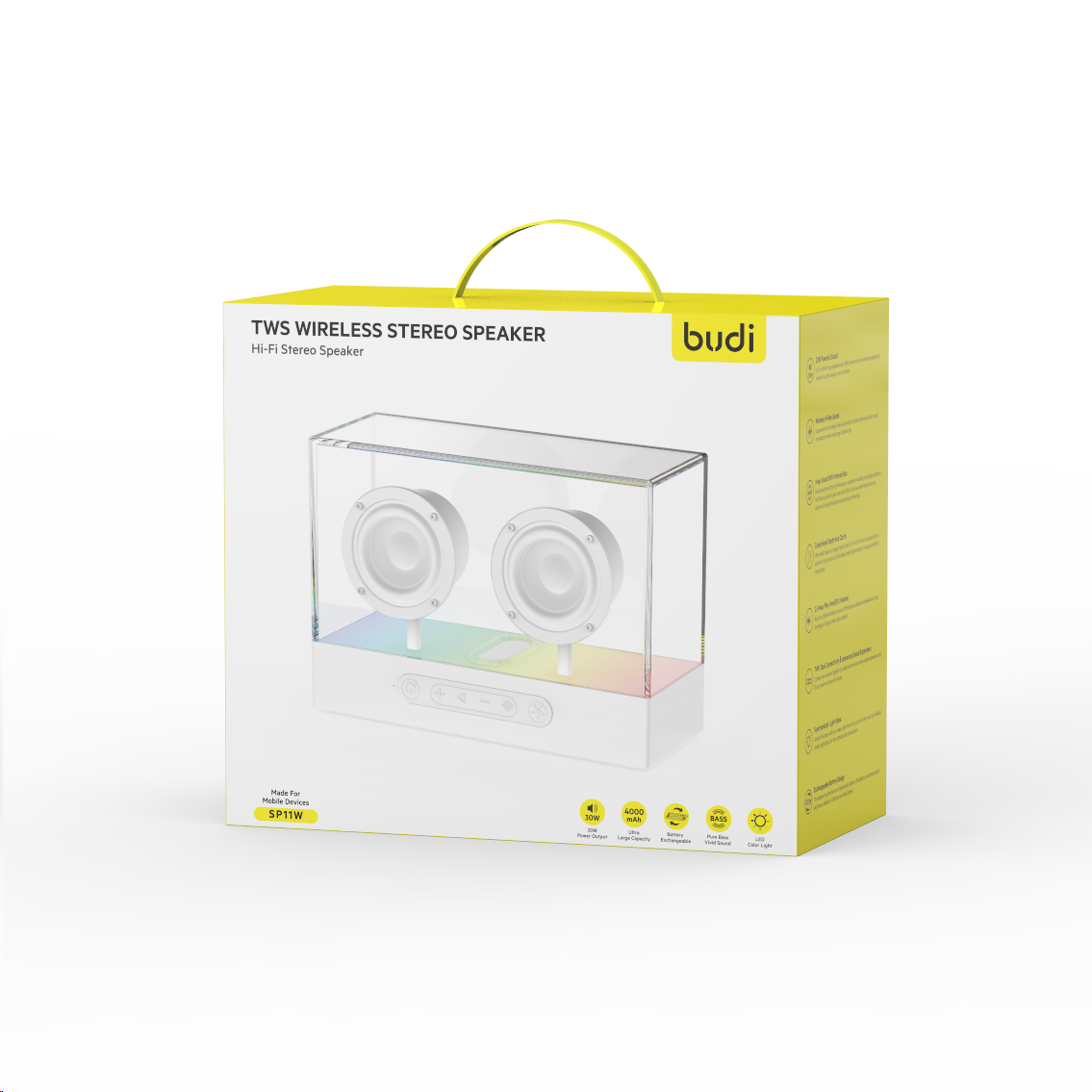 TWS Wireless Glass Stereo Speaker