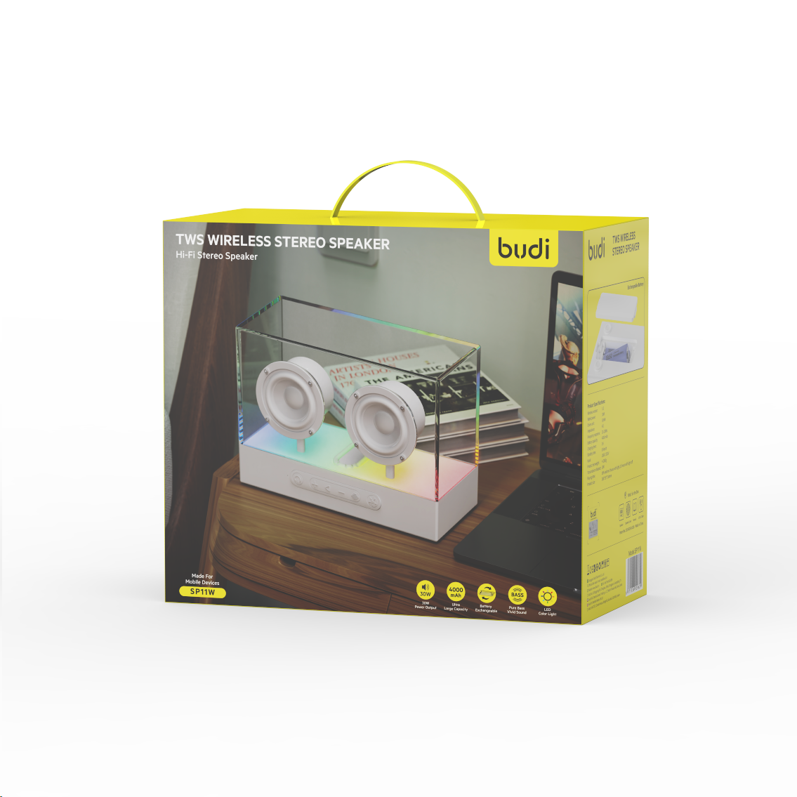 TWS Wireless Glass Stereo Speaker