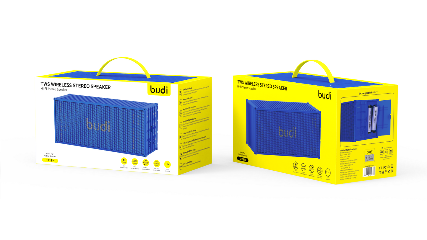 TWS Wireless Stereo Speaker-Blue