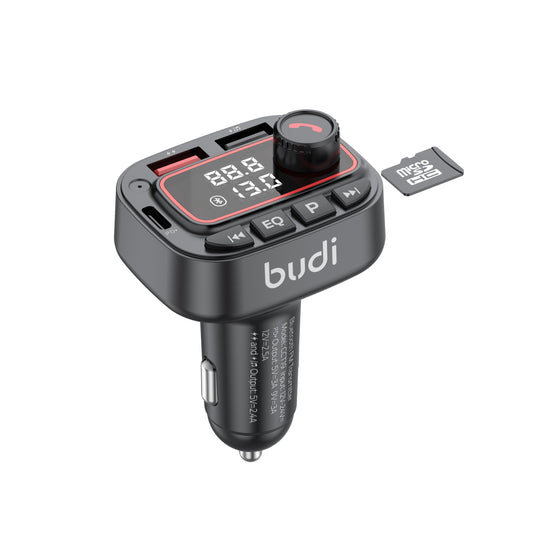 Bluetooth FM Transmitter with Dual USB Fast Charging & Hands-Free Calling