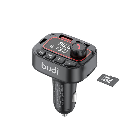 Bluetooth FM Transmitter with Dual USB Fast Charging & Hands-Free Calling