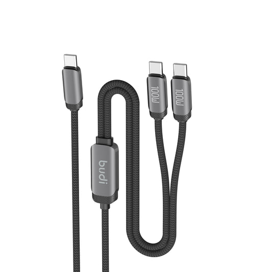 PD 100W Type-C to Dual Type-C One-for-Two Fast Charging Cable 1.2M