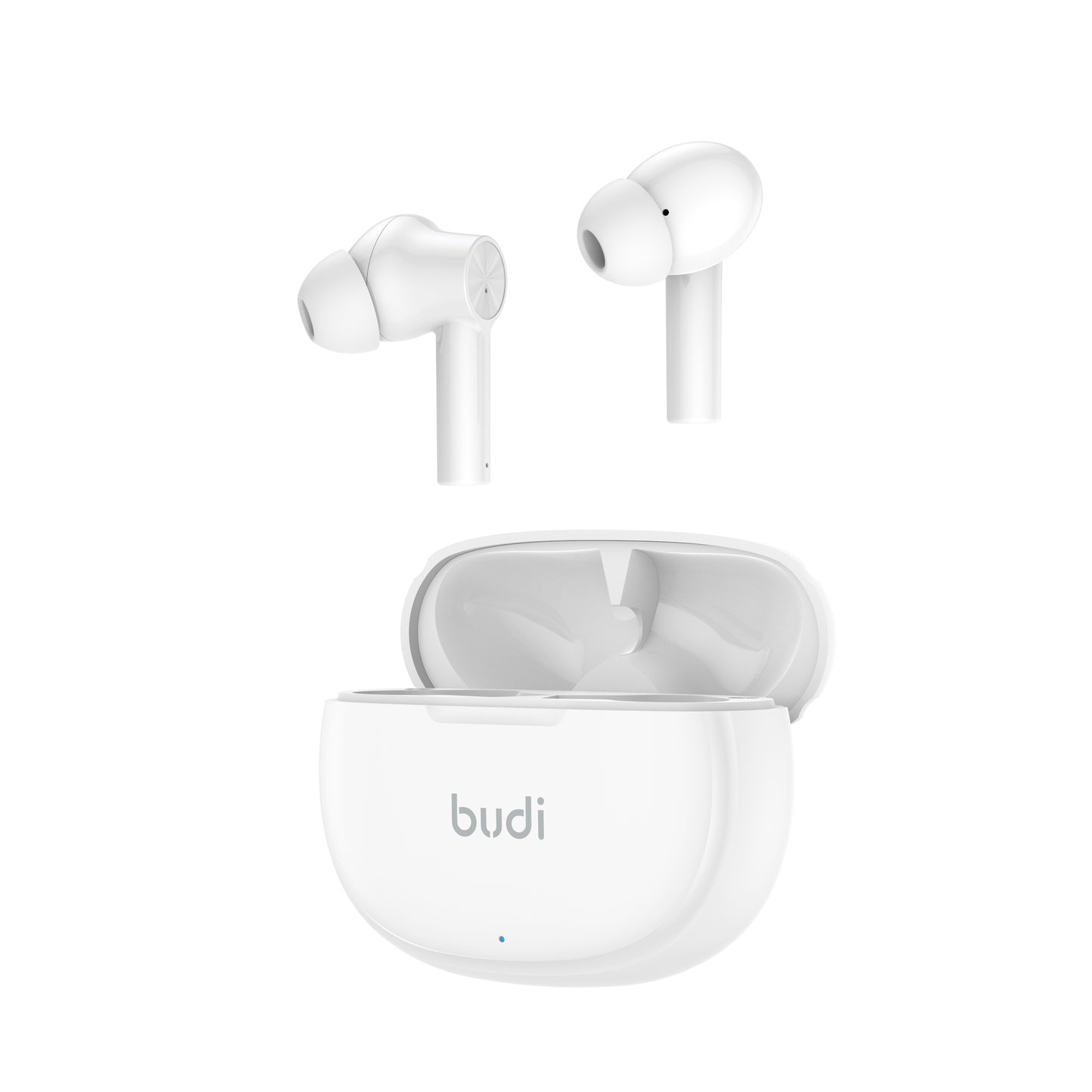 Powerful Bass True Wireless Earphones with Long Battery Life-White