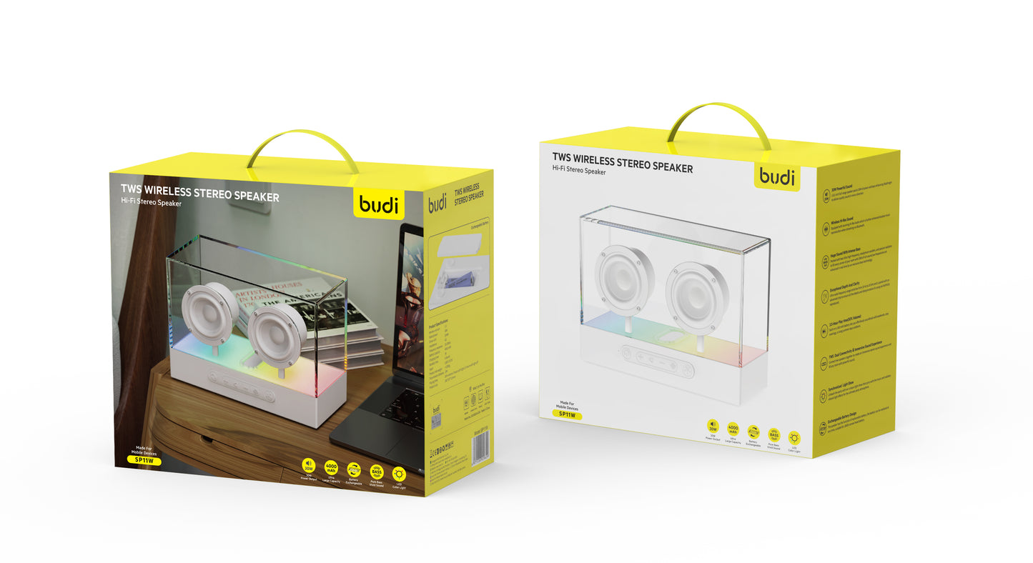 TWS Wireless Glass Stereo Speaker