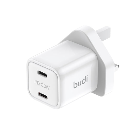 33W Dual USB-C PD Mini Gan Wall Charger+65W USB-C PD Fast Charge Cable