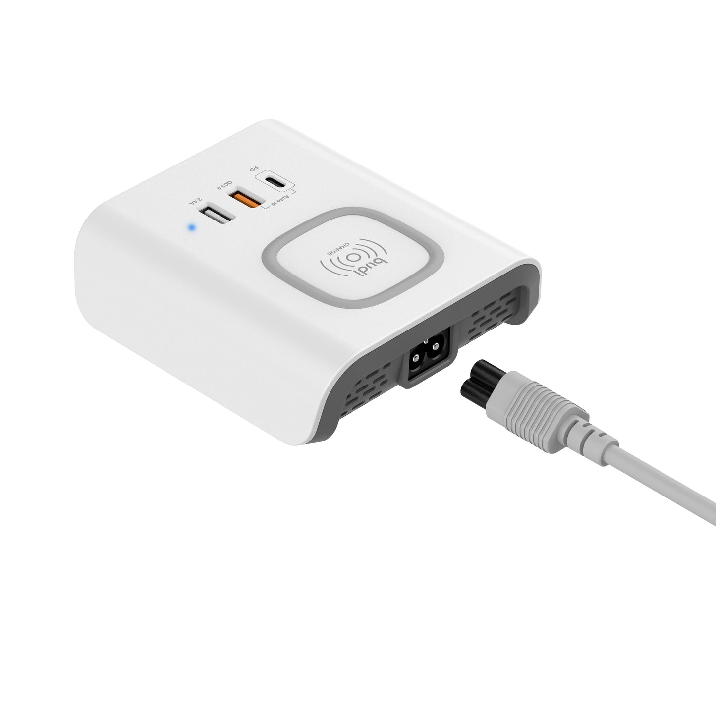 Wireless Charger with 2 USB 1 USB-C Ports - Multi-Device Charging Station