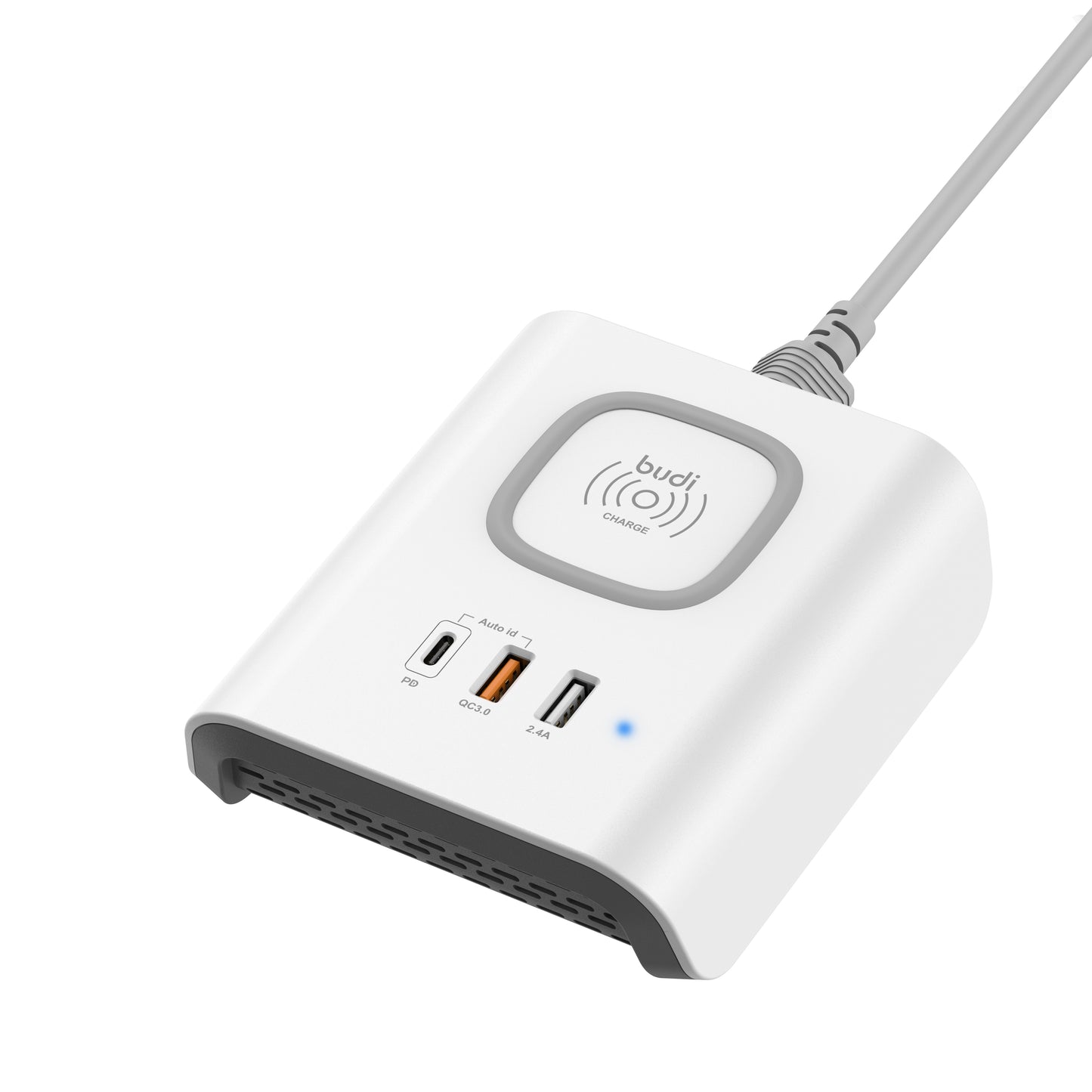 Wireless Charger with 2 USB 1 USB-C Ports - Multi-Device Charging Station