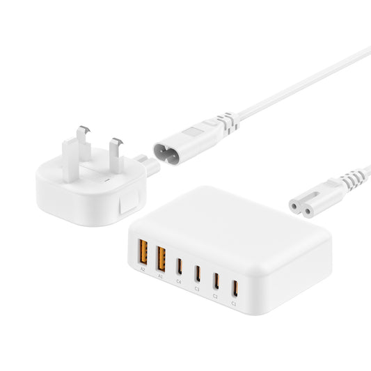 60W 6-Port USB Fast Charger with 1.5m Extension Cable