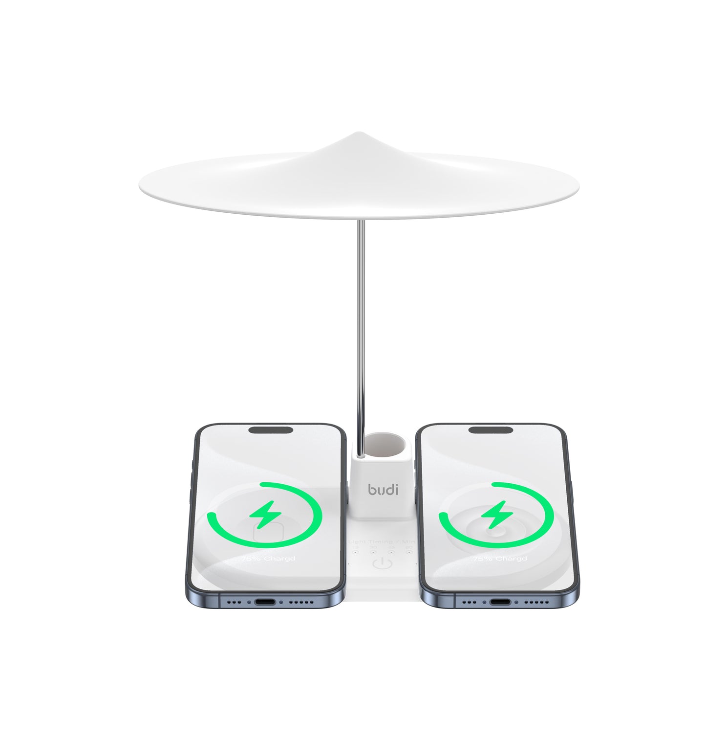 3-IN-1 Wireless Charging Station With Night Light-White