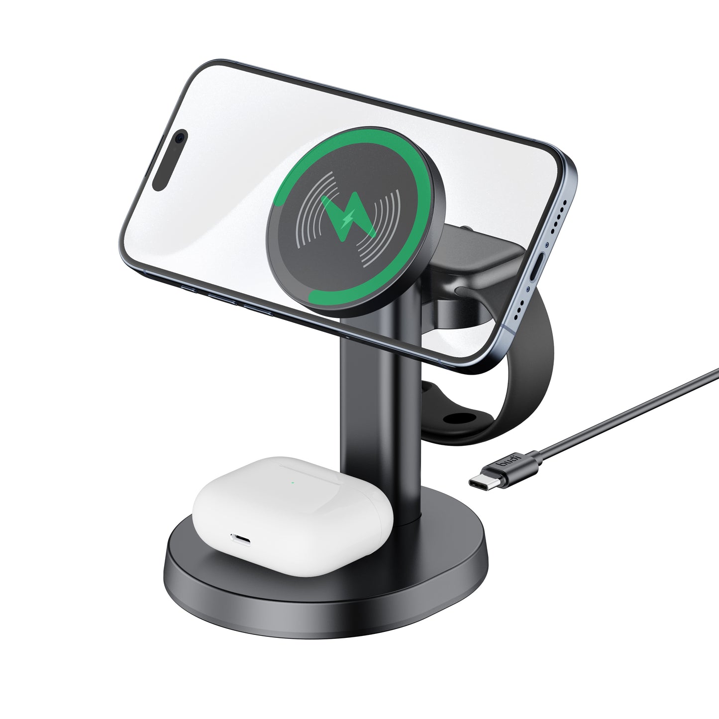 Stand Wireless Charging 3 In 1 With Foldable Magnetic