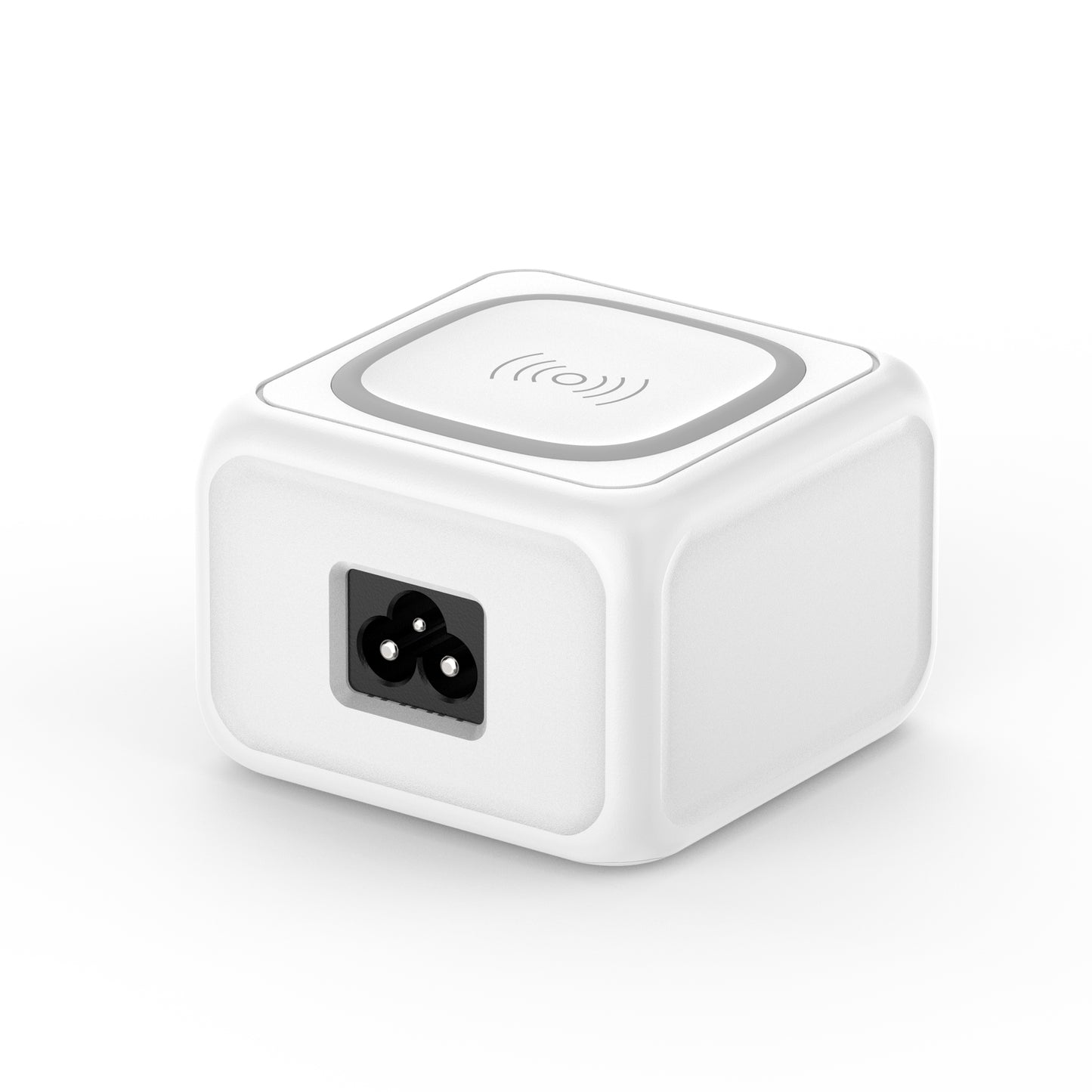 Wireless Charger with 2 USB 1 USB-C Ports - Compact Charging Station