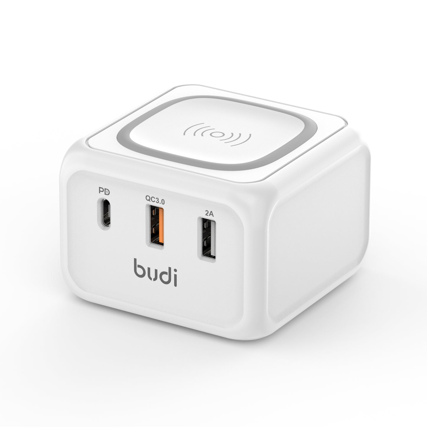 Wireless Charger with 2 USB 1 USB-C Ports - Multi-Device Charging Station