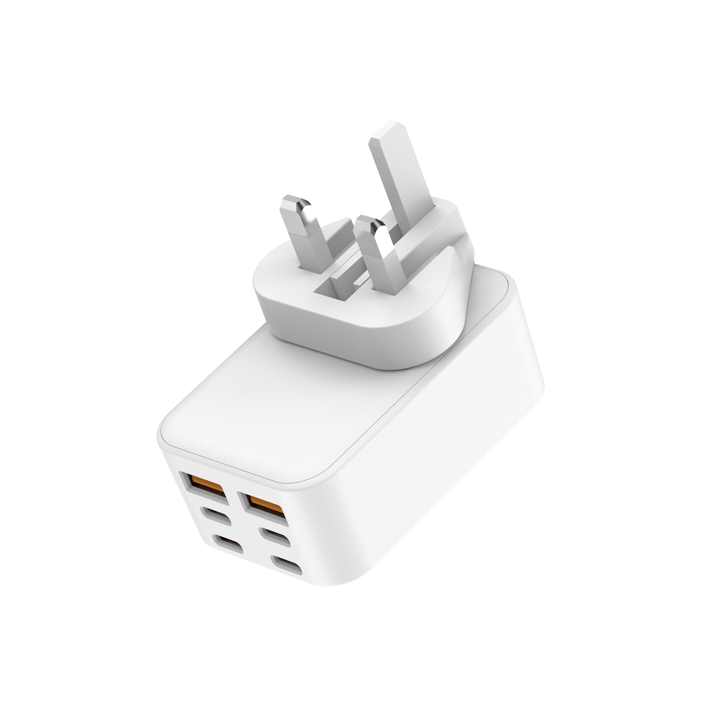 60W USB-C PD GaN & QC Global Travel Charger 6-Port Fast Charging Adapter