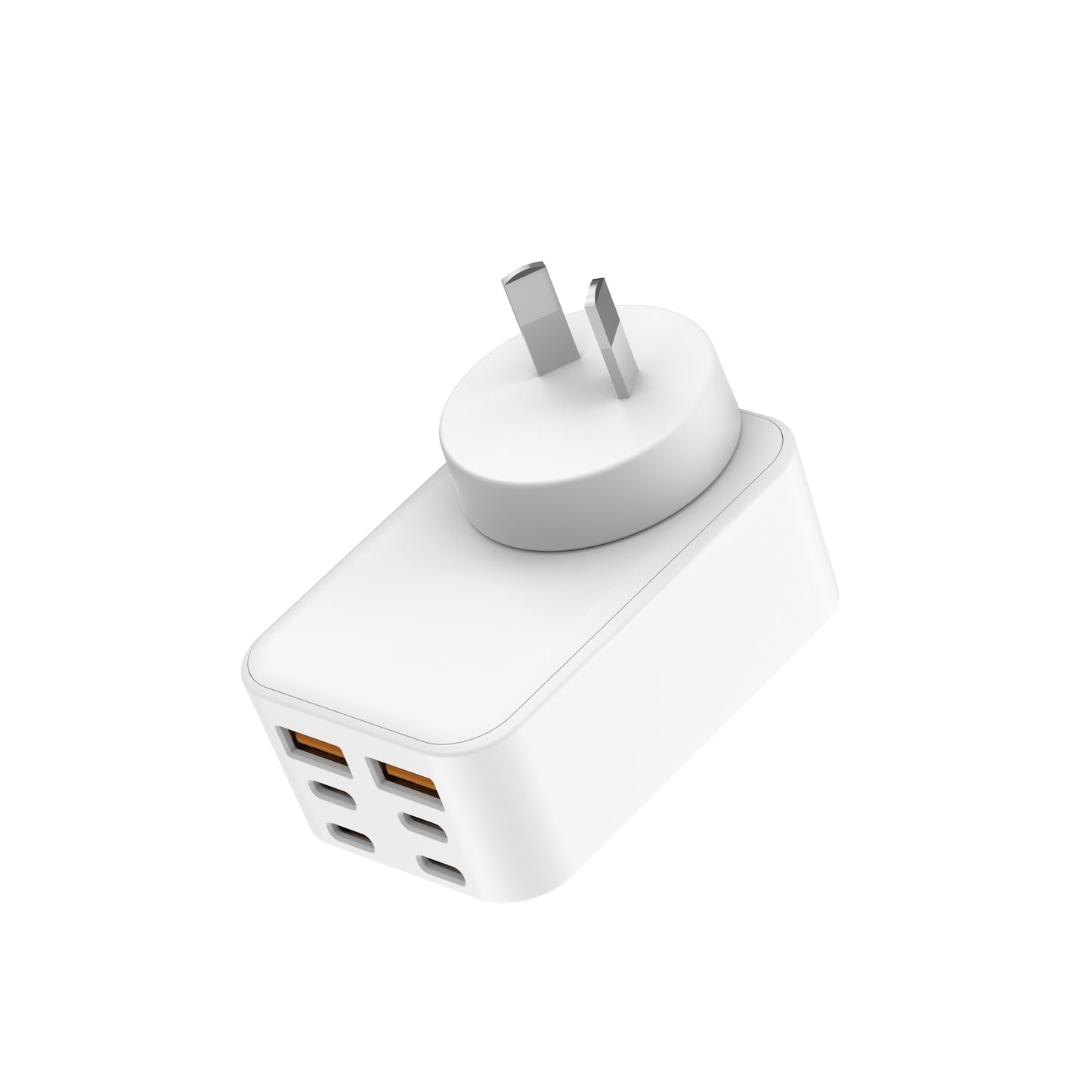 60W USB-C PD GaN & QC Global Travel Charger 6-Port Fast Charging Adapter