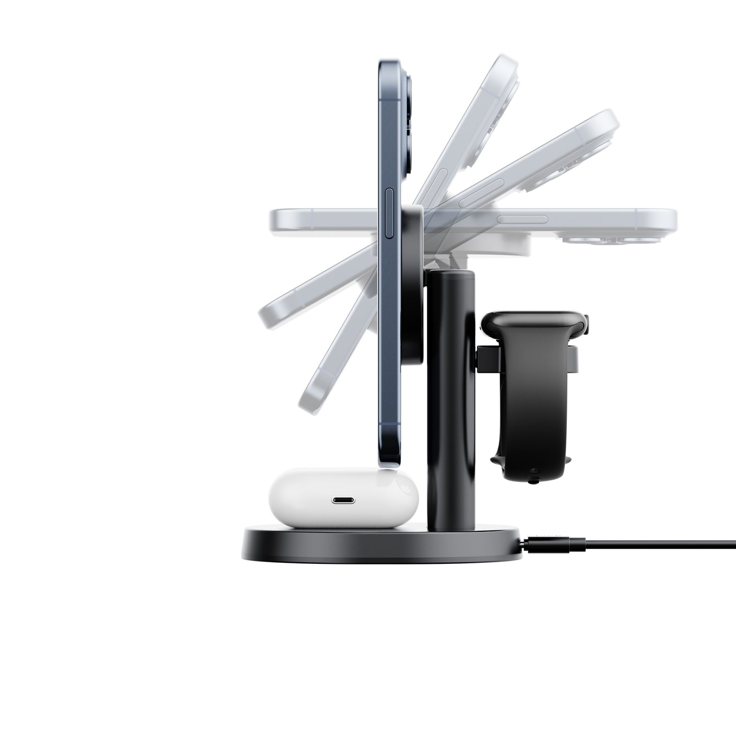 Stand Wireless Charging 3 In 1 With Foldable Magnetic