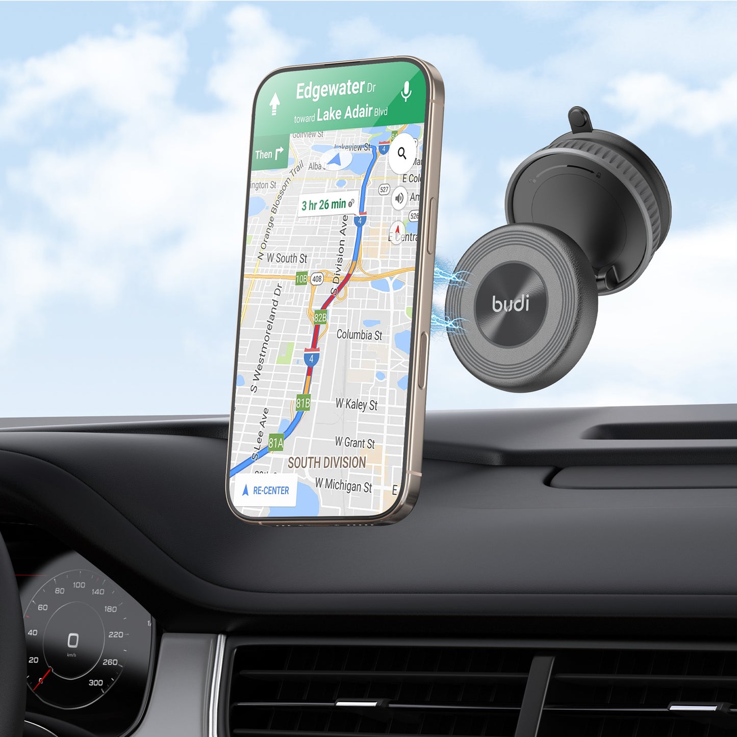 Magnetic Floding Car Mount Holder With Strong Magnetic Attraction