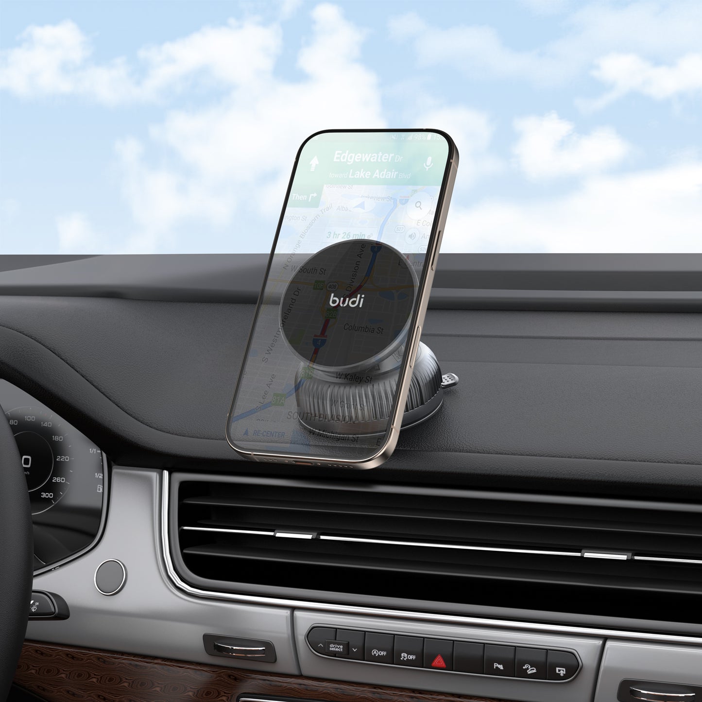 Magnetic Holder Mini Car mount Holder With Powerful Magnet For Dashboard And Windshield