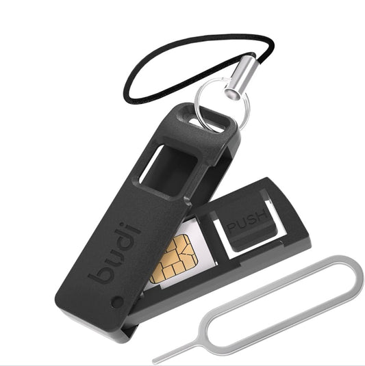 SIM card ejector tool with storage box for SIM and TF cards