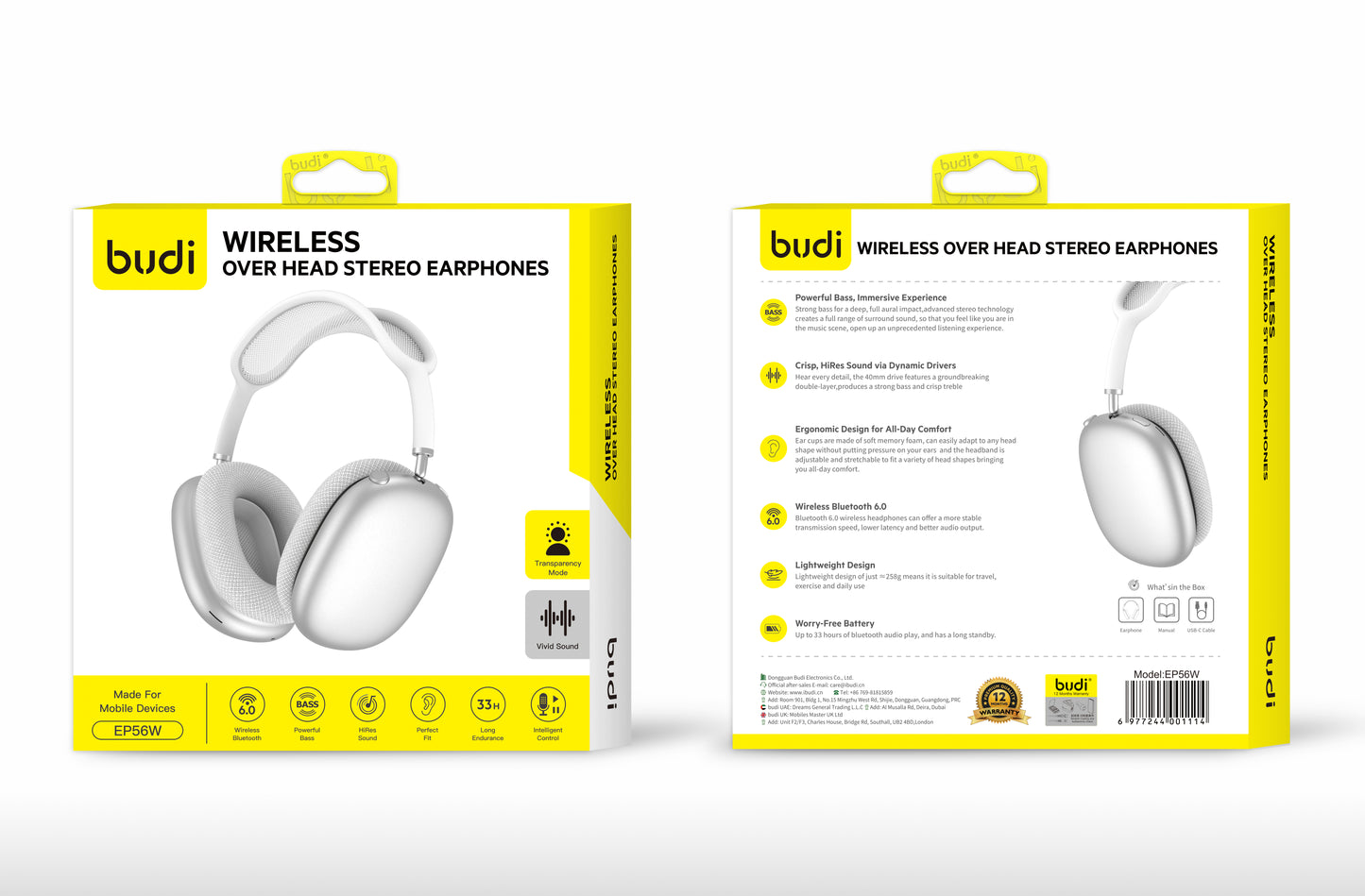 Wireless Over-Ear Stereo Headphones - Dubai UAE