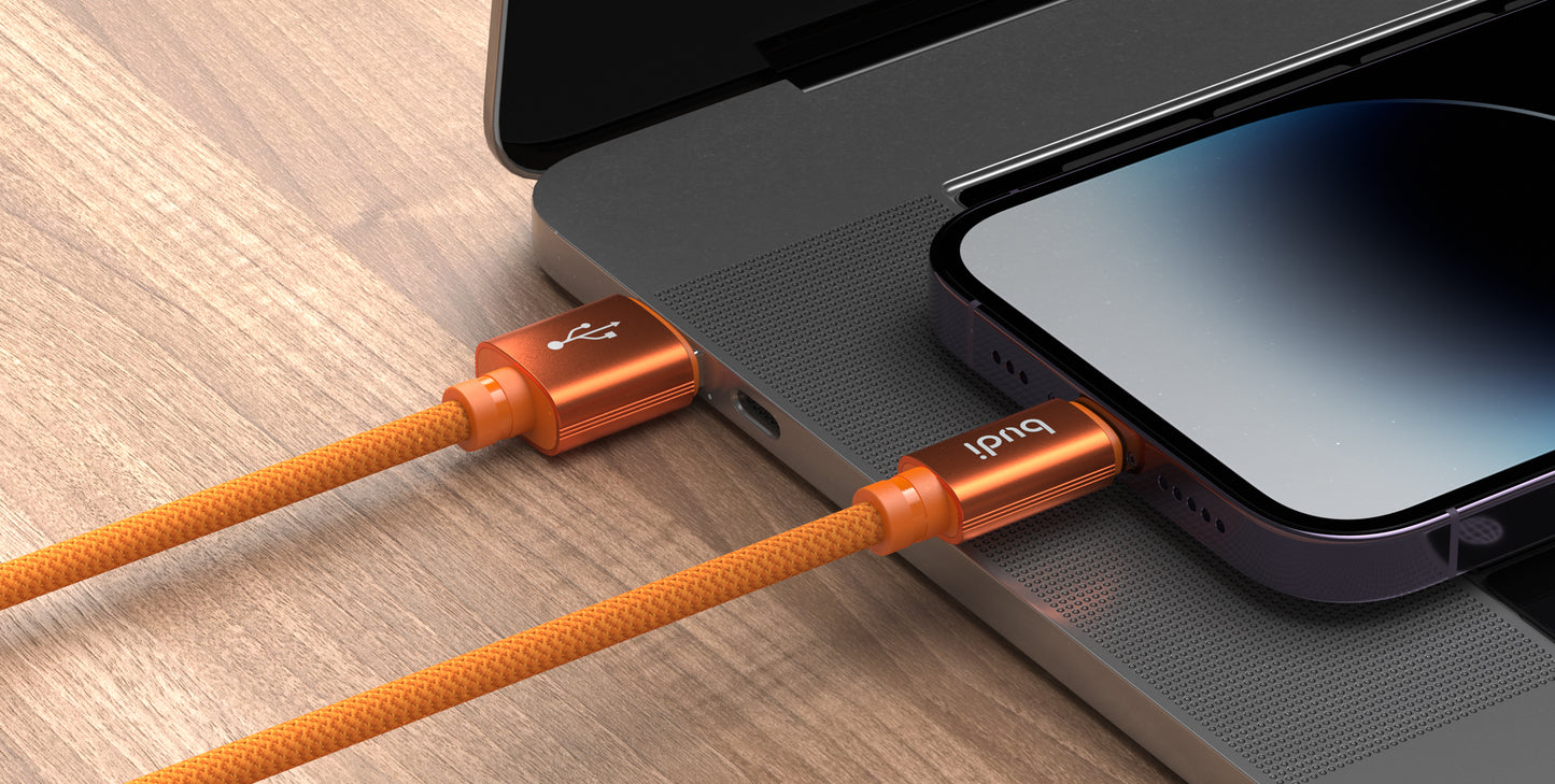 iPhone Cable 3A Fast Charging Orange - Lightning Cable